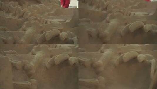 原始雕刻装饰化石恐龙考古高清在线视频素材下载