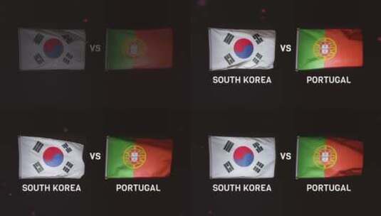 卡塔尔足球世界杯葡萄牙对阵韩国高清在线视频素材下载
