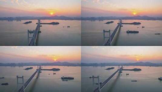广东省东莞市虎门大桥延时高清在线视频素材下载