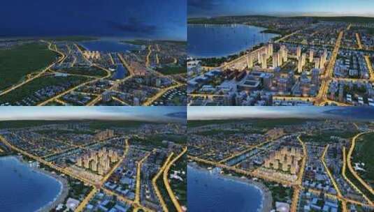城市地产建筑三维大气画面高清在线视频素材下载