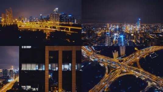 上海南北高架航拍合集高清在线视频素材下载