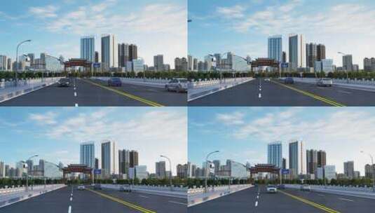 商业建筑区位交通三维动画高清在线视频素材下载