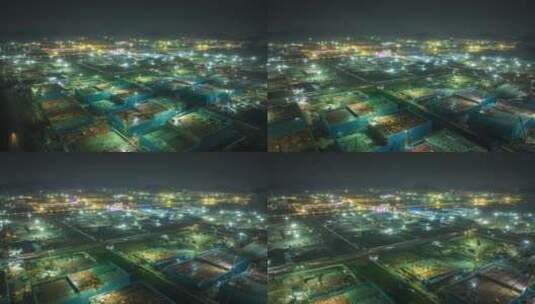 工业园航拍珠海富山工业区夜景延时高清在线视频素材下载