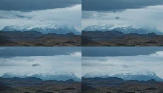 雪山雾凇冰川河流延时高清在线视频素材下载