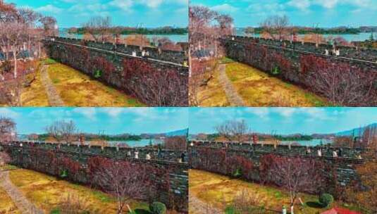 南京玄武湖城墙5高清在线视频素材下载