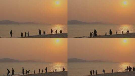 海边日落沙滩海景高清在线视频素材下载