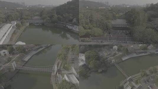 深圳罗湖东湖公园东湖水库航拍4K素材无调色高清在线视频素材下载