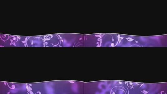 紫底白花动态边框素材底框高清在线视频素材下载
