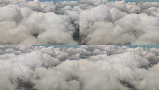 飞机穿越云层窗外云海风光高清在线视频素材下载