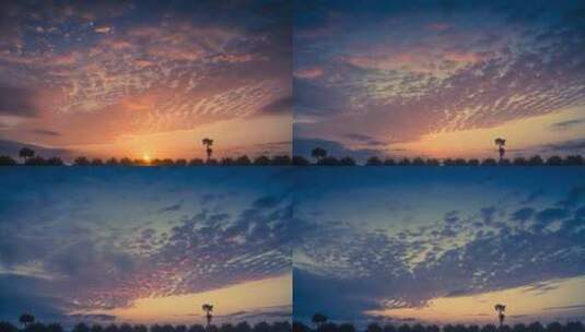 日落时美丽的天空高清在线视频素材下载