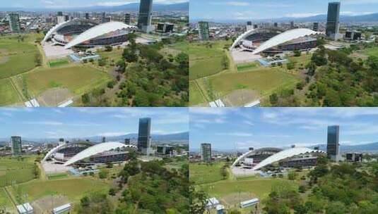 哥斯达黎加国家体育场（国家体育场），位于圣何塞拉萨巴纳大都会公园。艾里高清在线视频素材下载