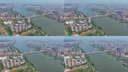 【正版4K素材】广州南沙CBD航拍4高清在线视频素材下载