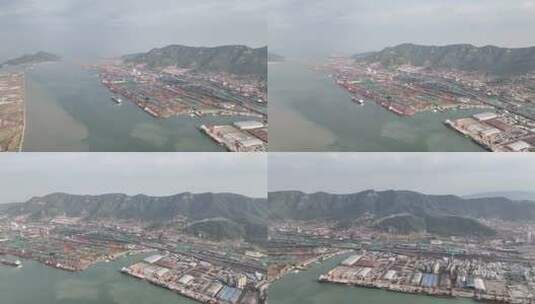 青岛港口航拍高清在线视频素材下载