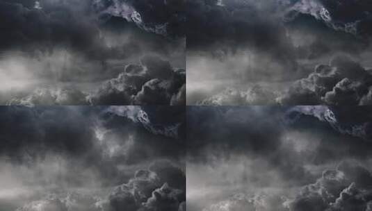 雷雨中一片灰色的乌云高清在线视频素材下载