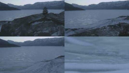 寒冷冬天下雪结冰积雪雪山冰面 (3)高清在线视频素材下载