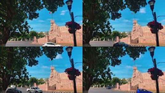 梅里达市祖国纪念碑高清在线视频素材下载