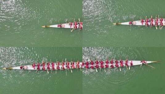 端午节龙舟赛划龙舟传统龙舟高清在线视频素材下载