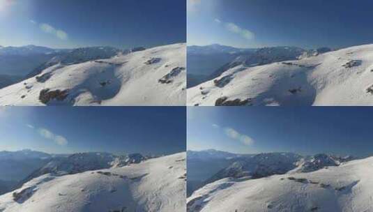 雪山悬崖边缘景观高清在线视频素材下载