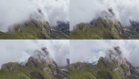 围绕在山顶的云雾高清在线视频素材下载