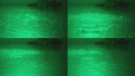 水滴落 涟漪 绿色 意境 3高清在线视频素材下载