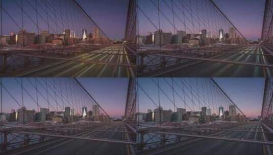 布鲁克林大桥延时摄影高清在线视频素材下载