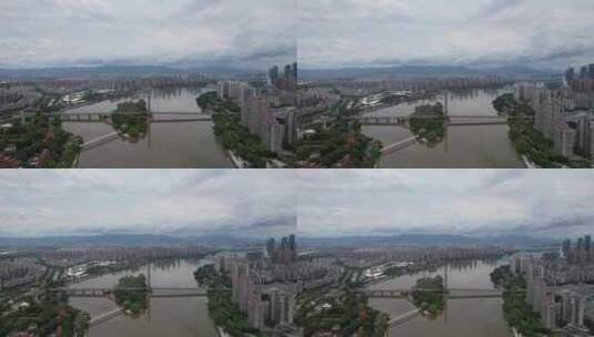 福建福州三县洲大桥航拍高清在线视频素材下载