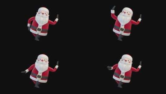圣诞节 3D 圣诞老人 斜靠（透明通道）高清在线视频素材下载