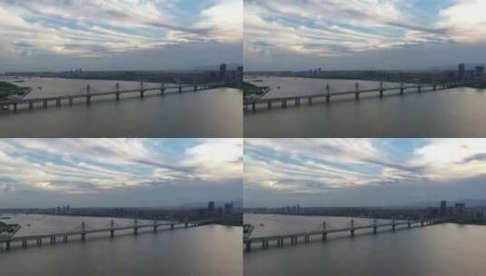 朝阳大桥航拍高清在线视频素材下载