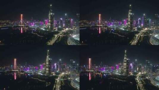 深圳湾夜景高清在线视频素材下载
