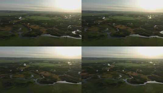 大兴安岭风光夏天湿地河流湿地自然风景高清在线视频素材下载