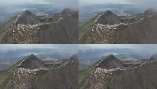 HDR印尼巴厘岛巴图尔火山航拍自然风光高清在线视频素材下载