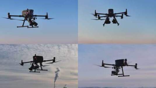 大型无人机智能飞行高清在线视频素材下载