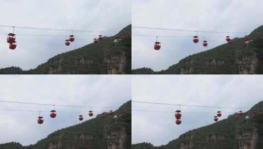 北京十渡景区高空缆车视频素材高清在线视频素材下载