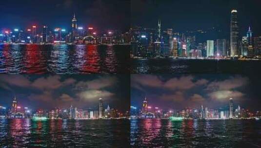 香港夜景维多利亚高清在线视频素材下载