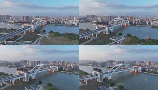 中国广东省揭阳市进贤门大桥高清在线视频素材下载