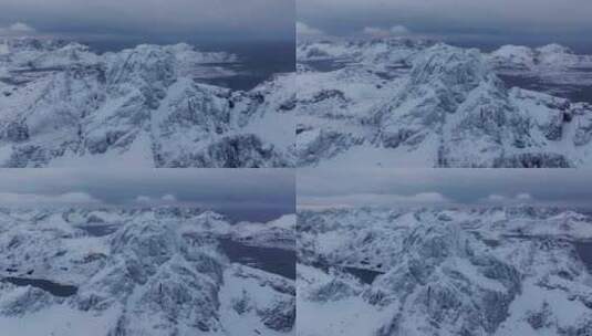 见证阿尔卑斯山山顶上冰雪的壮丽景色，非常高清在线视频素材下载