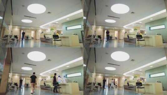 医院医护人员护士站接待看病病人治疗延时摄高清在线视频素材下载
