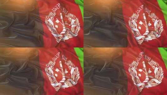 阿富汗国旗放大非常逼真高清在线视频素材下载