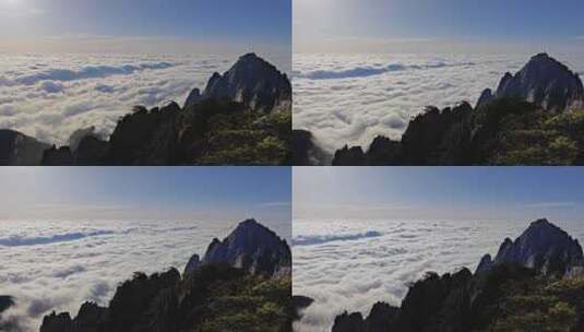 实拍黄山云海 黄山日出 云海日出高清在线视频素材下载