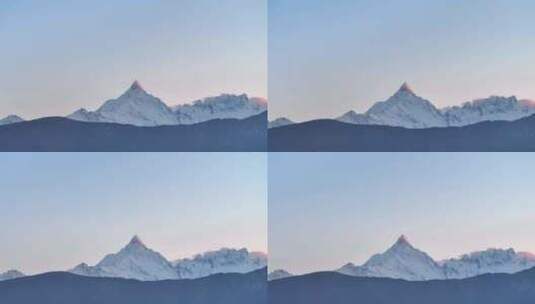 德钦梅里雪山背面航拍高清在线视频素材下载