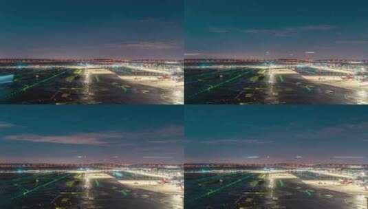 伊斯坦布尔机场飞机降落时移高清在线视频素材下载