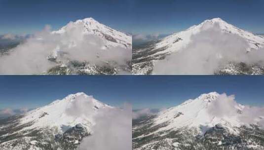 俄勒冈州斯诺山山顶高清在线视频素材下载