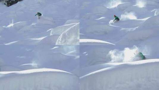 单板滑雪，冬季运动，运动员，冬季高清在线视频素材下载