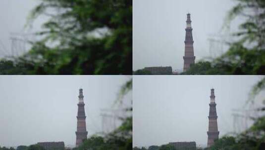 Qutub Minar Tower Ti高清在线视频素材下载