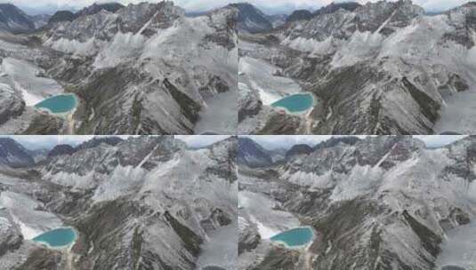 四川甘孜稻城亚丁风景区冰川湖牛奶海风光高清在线视频素材下载