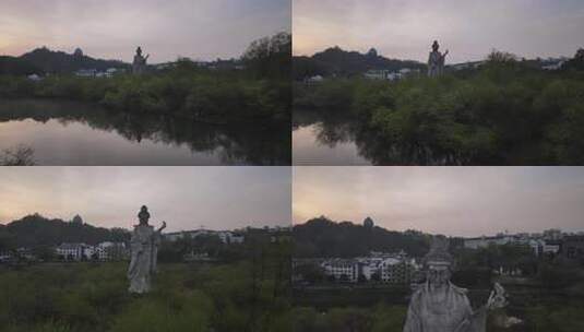 婺源县清晨航拍空镜高清在线视频素材下载