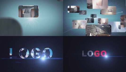 圆角图片汇聚成LOGO（无需插件）高清AE视频素材下载