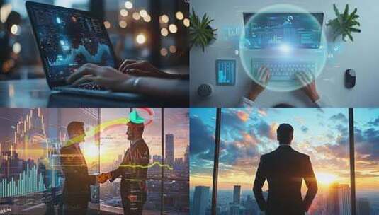 【4k】商务合作握手成功人士商业精英高清在线视频素材下载