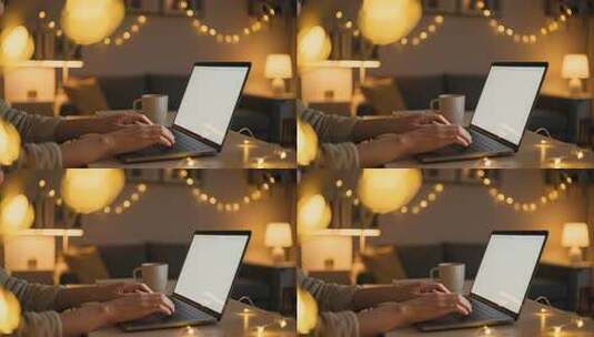 商务办公笔记本电脑居家工作场景视频高清在线视频素材下载