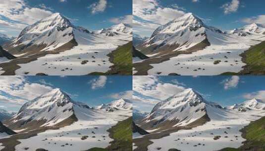 雪山自然风光全景高清在线视频素材下载